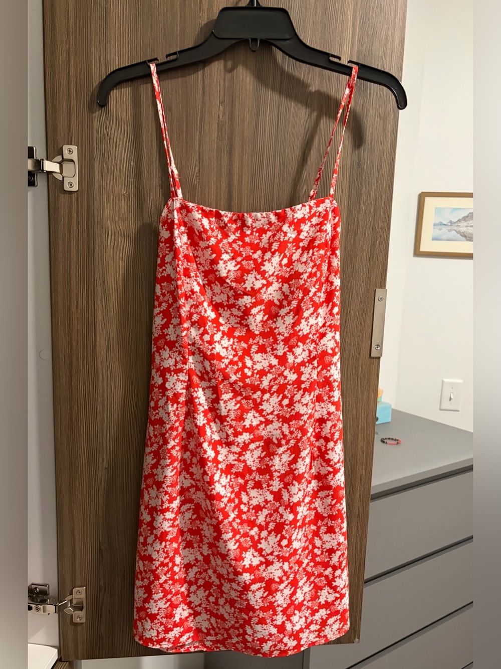 Cotton Candy LA Red & White Floral Midi Dress